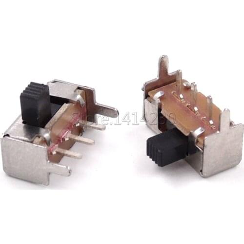 20PCS SK12F14G4 DC 50V 0.5A 3 Pin PCB 2 Position 1P2T Mini Slide Switch Right Angle 4MM handle high