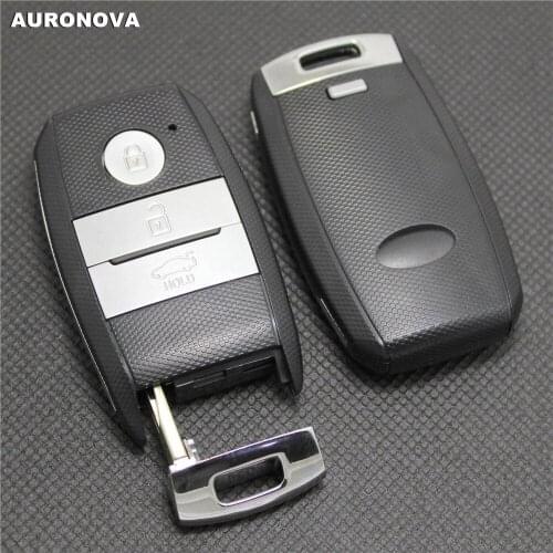 AURONOVA New Replace Smart Key Shell for KIA K3 3 Buttons Engine Start Remote Car Key Case DIY