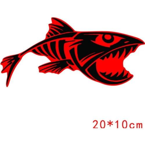 Volkrays Car Sticker Terror Shark Reflective JDM Decal Decoration for Hyundai Accent I30 I35 Santa Fe Solaris Elantra Parts