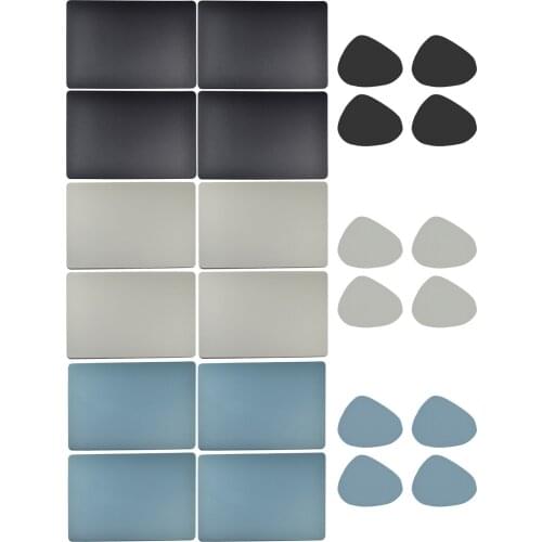 Behogar 4PCS Modern Style Waterproof Oilproof PVC Placemats Place Table Mats 4PCS Coasters for Home Kitchen Restaurant Hotel