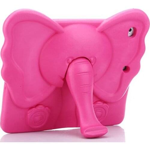 Tablet Case Elephant Nose Cute 3D Cartoon Handle Stand Kids Safe EVA Shockproof Tablet Cover Case for ipad56 9.7 inch
