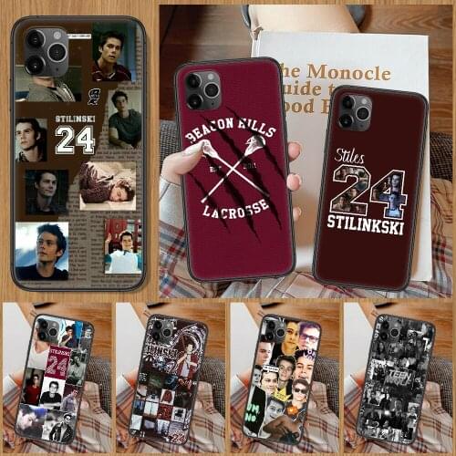 Dylan O'Brien Teen Wolf Phone Case For iphone 5 5S SE 2 6 6S 7 8 11 12 Mini Plus X XS XR Pro Max black fashion coque painting