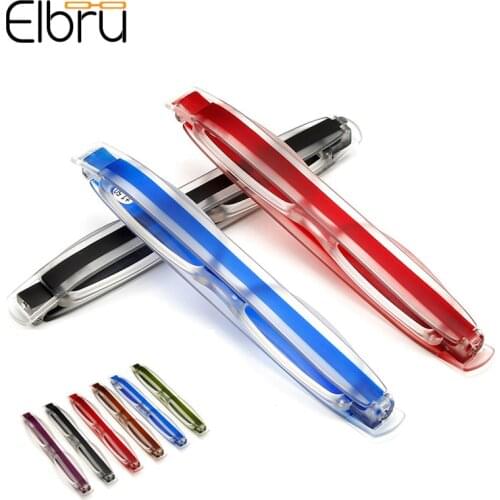 Elbru 2021 Foldable 360 Degree Rotation Reading Glasses Ultralight HD Resin Clear Lens Presbyopic Eyeglasses Diopters 1.0 4.0