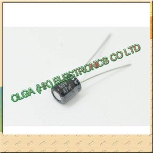 50 v into 47 uf electrolytic capacitor size 6 by 8 new original entity shop to spot the double crown