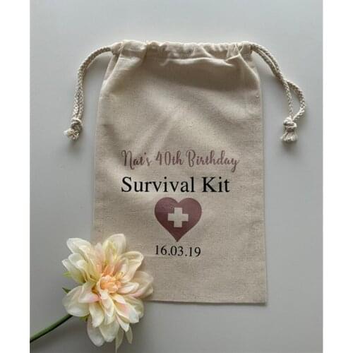 Personalized birthday party gift bag bridal Shower favor Bags survival kit bags hen party hangovers bag bachelorette favor bag