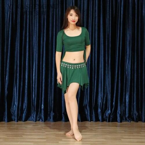 Belly Dance Costume Set Female Adult Sexy Tops Performance Clothes Suit New Profession Practice Clothes Skirt Clothing Summer