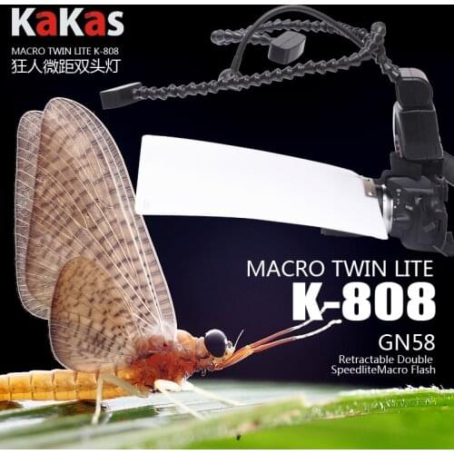 Macro twin lite kuangren kakas k-808 Macro Flash Light Speedlight GN58 For Canon Nikon Pentax DSLR Camera