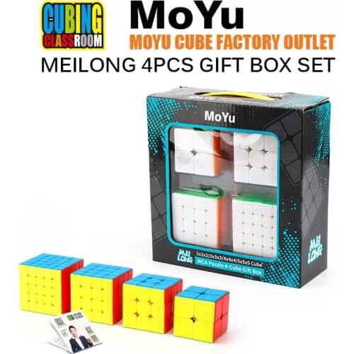 MoYu Magic cube Gift Box 4-Cube 2x2 3x3 4x4 5x5 cube WCA Profissional 3X3 Speed cube 3*3*3 Puzzle cubo magico Educational Toys