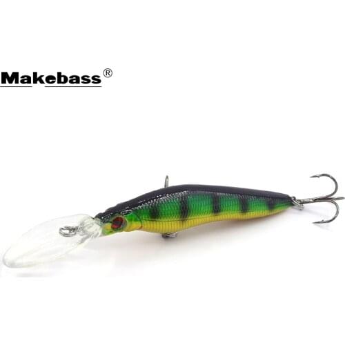 Makebass 3.54in/0.49oz Fishing Lures Minnow Artificial Bait Wobblers Hard Bait with Japan Hooks Carp Pike Fishing Tackle