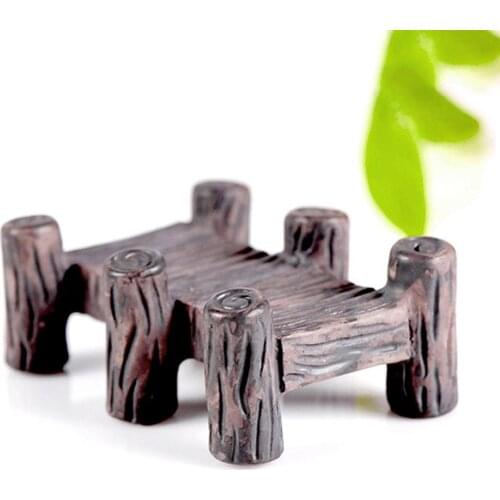 Mini Bridge Antique Arch Bridge Model Resin Fairy Garden Miniature/Terrarium Ornaments Figurines DIY Accessories Decoration