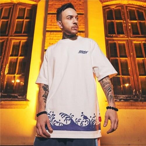 2021 Hip Hop Tees T-Shirt Chinese Style Printed Harajuku Loose Men T Shirt Casual Summer New Oversized Male Punk Clothes 30063