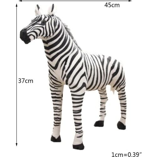 Soft Stuffed Plush Animal Pillow Realistic Zebra for Childrens Birthday Gift Sofa Cushion