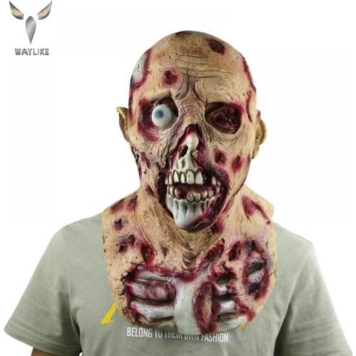 WAYLIKE New Biochemical Monster Mask Halloween Realistic Latex Mask Masquerade Halloween Horror Mask