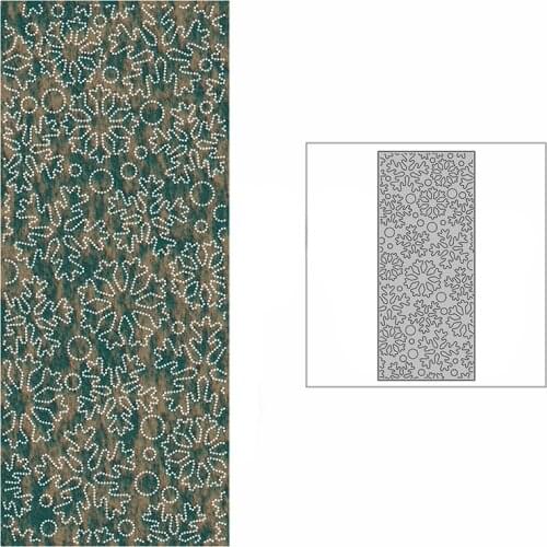 New Classic Snowflakes Slim Background Plate 2021 Metal Cutting Dies for Scrapbooking and Card Making Embossing Craft No Stamps