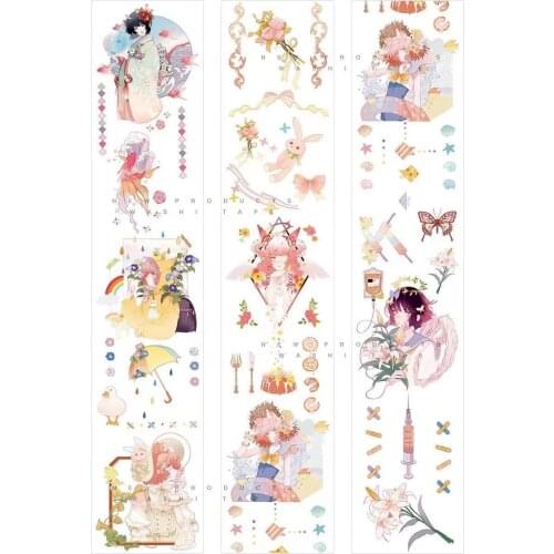 Fairy Lovely Cloudy Girl Washi Tape for Card Making Bullet Journal DIY Scrapbooking Decorative Sticker