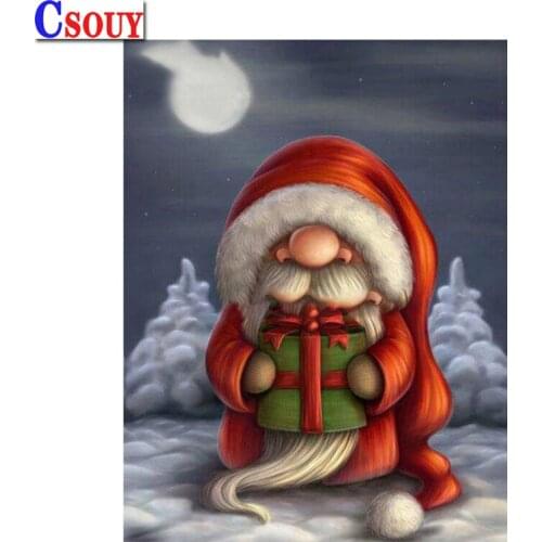 Christma Cartoon 3D DIY Full Diamond Painting Kerstman Mosaic Drawing Square Round Embroidery Cross Stitch Decor Rhinestones