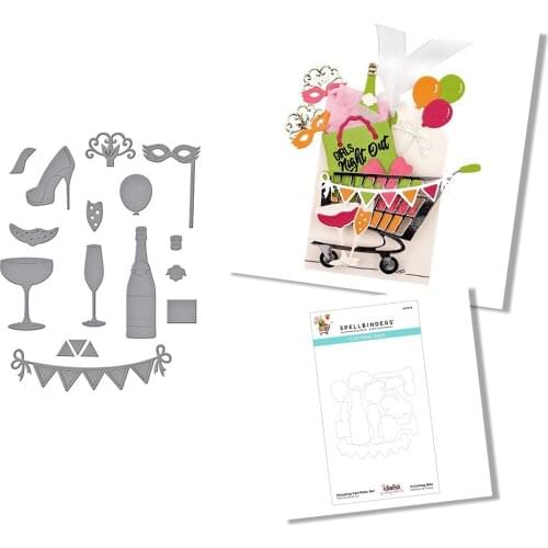 Christmas 2021 New Triangle Banner Balloon Mask High Heels Metal Cutting Dies Scrapbook Diary Decoration Stencil Embossing DIY