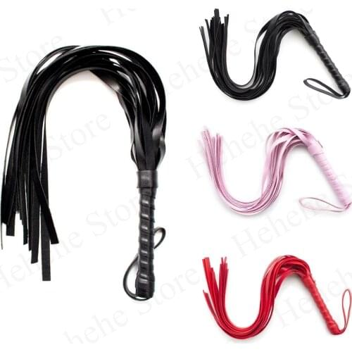 Slave Whip BDSM Bondage Adult Games Flogger Cockring Sex Toys For Woman Bdsm Spanking Sexy Leather Whips