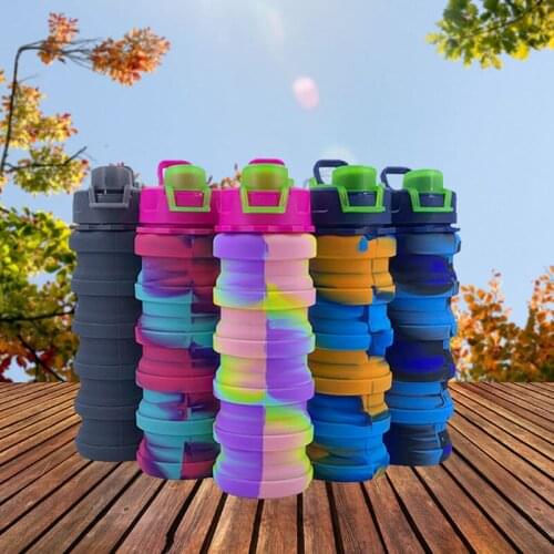 Silicone Travel Cup Telescopic Collapsible Drinking Tea Cup Retractable Folding Coffee Cup Outdoor Sports Tour Camping Water Cup