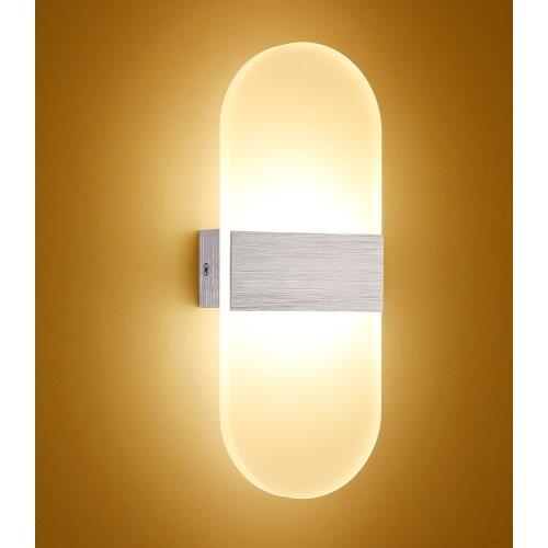 Led Wall Lamp Bedside Light Minimalism Wall Lamp Black Silver Golden Modern Aisle Round Lamp Bed Room Corridor Lights