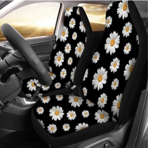 Universal Daisy Car Seat Covers Durable Wear-resistant For Season Seat Cover Set Front Seat Protector Fit Most Car Accessories