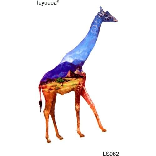 50pcs Natural Giraffe Waterproof Temporary Tattoos Men harajuku Beauty animal tatouage tatoo kids pegatinas delineador adesivo