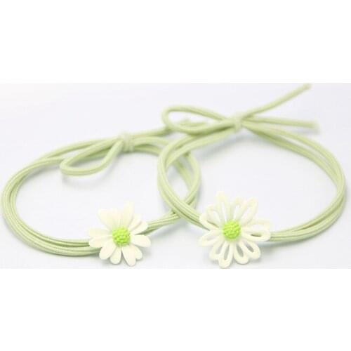 1 PCS Cute Daisy Flower Hair Rope Chrysanthemum Forest Fresh Girl Student Fairy Hair Accessories Female Elastic Bands Headwear
