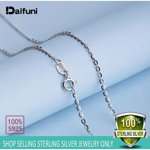 100% Genuine 925 Sterling Silver Clavicle Chain Necklace Women 1.3mm width O Chain Necklace Women With Chain Simple Stylish