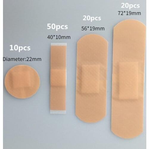 100Pcs/Pack Waterproof Wound Adhesive Paster Medical Anti-Bacteria Band Aid Bandages Sticker Home Travel First Aid Kit Supplies