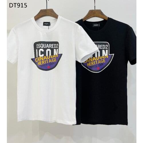 2021 Dsquared2 Letter logo Unisex Men Women Couple Style Fashion Cotton Short sleeve Round neck T-shirt boyfriend gift Stitching