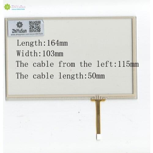 ZhiYuSun compatible HST-TPA7.1G 165mm*104mm NEW 7.1inch 4 line For CarDVD touchscreen panel 165*104 Sensor glass its compatible