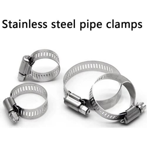 Stainless Steel Mini Fuel Line Pipe Hose Clamp Clip Optional Size for Air Hose Water Pipe Fuel Hose Silicone 5 Pcs