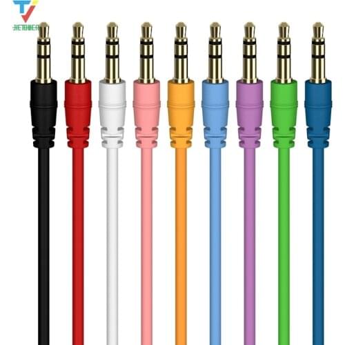 500pcs/lot Disposable for car color AUX audio cable 3.5 Grinding Audio Cable car music player to connect MP3 for Samsung iphone