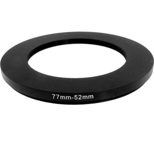 77mm-52mm 77mm to 52mm Black Step Down Ring Adapter for Camera