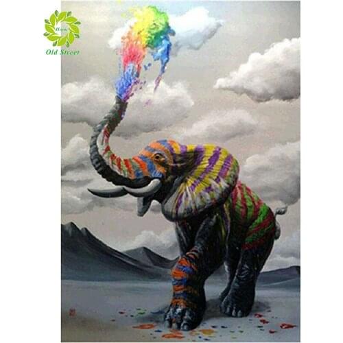 Diamant Painting 5D DIY Diamond Painting Full Pebble round Drill "elephant" Embroidery Cross Stitch gift Home Decor Gift