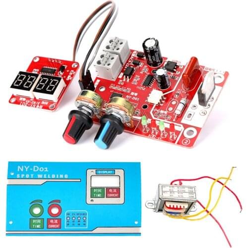 100A/40A Spot Welding Machine DIY Controller Panel Time and Current Control Function with Digital Display