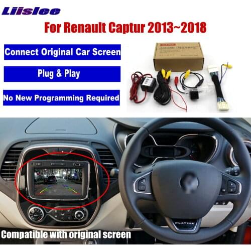 Car Rear View Reverse Camera For Renault Captur 2013 2014 2015 2016 2017 2018 Original Screen RCA Video Adapter Connector