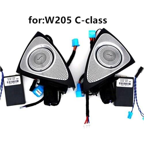 Car styling Door Audio Speaker Decorative Strip Covers stickers Trim for Mercedes Benz C class Coupe W205 Auto Accessories