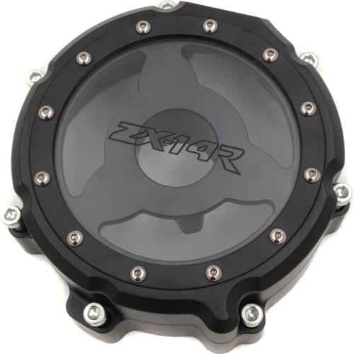 Aftermarket Free Shipping Motorcycle Accessories Engine Stator Cover See Through For Kawasaki ZX14R ZZR1400 2006-2020 BLACK