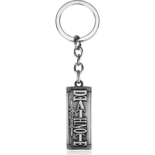 Death Note Keychain Anime Key Chain Alloy Pendant Keyring Cosplay Gift For Men Women Purse Bag Key Ring Holder Buckle Jewelry