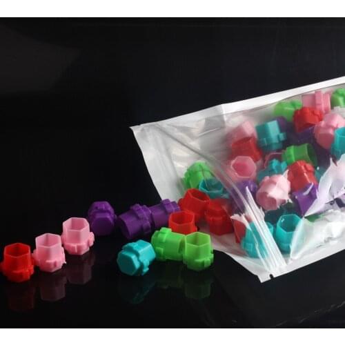 200pcs/bag Tattoo Ink Cups New Cup for Inks can put together No Need Ink Cup Holder With Stand Tattoo Accessories Tatu Caps
