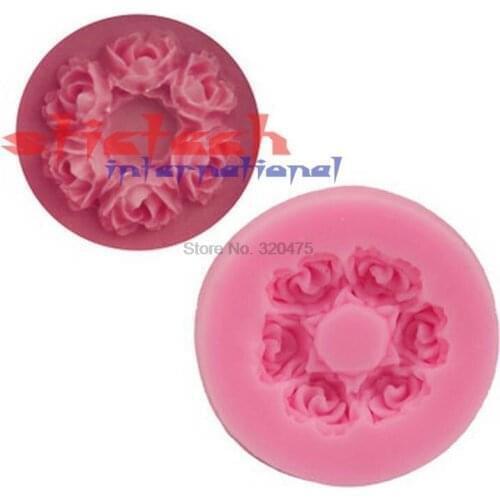 By dhl or ems 500 pieces hot sale Rose flower Shape 3D Silicone mold chocolate mould for DIY cake Decorating tools