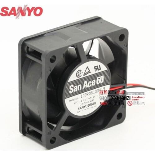 For Sanyo 109R0612S419 6025 6cm 12V 0.17A silent dual ball bearing chassis fan