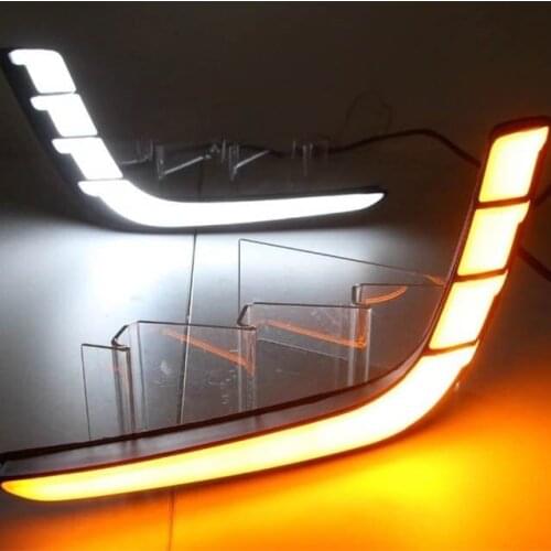 12V led drl daytime running light for suzuki swift 2014 15 16 17 with yellow turn signal, dimmer function and wireless control