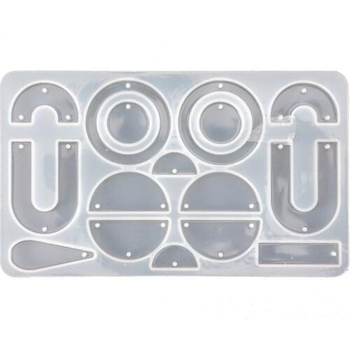 Geometric Shape Decoration Craft Silicone Mold For Earring Pendant Creative Keychain Mold Crystal Epoxy Resin Mold