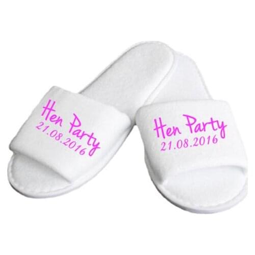 Customize Wedding Bridesmaid Bride maid of honoer Slippers Hens Night Bachelorette Slippers party favors gifts