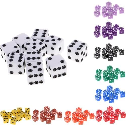 Set/10pcs Six Sided D6 Digital Dice Party Gaming Dice D&D RPG Board Game Parties Board Game Dices Polyhedral Dices
