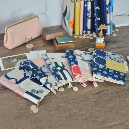 2021 Summer New Hand Made Japanese Fashion Joint Cloth Journal Cover For Standard A5 A6 Weeks Fitted Paper Book Free Shipping