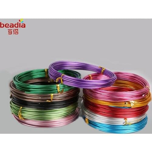 New Arrival!! 1-2.5mm Aluminum Wire 12 Colors 3-10m/,Soft Metal Floristry Wire for DIY High Temperature Resistant