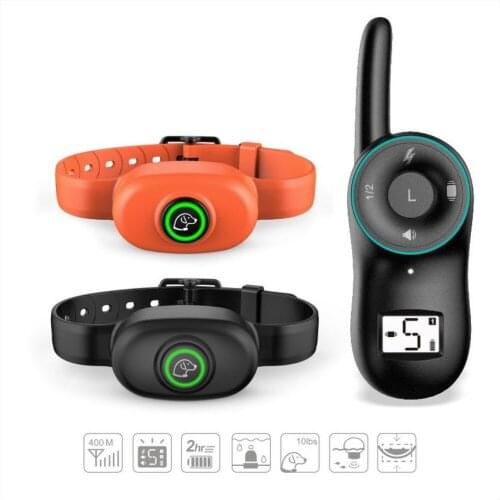 Dog Electric Collar Waterproof Pet Dog Training Collar Rechargeable Remote Dog Bark Control Collar Anti Bark Pet Trainer Two Dog